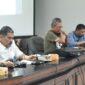 Pengurus KONI bersama cabang olahraga (Cabor) di Provinsi Lampung, melakukan rapat pembahasan bantuan anggaran, Selasa (27/06/2023). (foto: bud/ha)