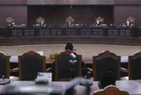 Suasana sidang MK RI terkait permohonan uji materi UU Pemilu No: 7/2017, Kamis (15/06/2023). (foto: humas MK RI)