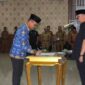 Sekda Kabupaten Mesuji, Syamsudin saat pelantikan pejabat administrator, pengawas, dan fungsional, Selasa (18/07/2023). (foto: ist)