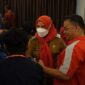 Walikota Bandarlampung, Eva Dwiana kegiatan bimbingan teknis implementasi perizinan berusaha berbasis risiko yang dilaksanakan, di Yunna Hotel, Senin (14/08/2023). (foto: ist)