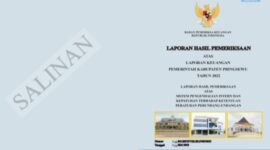 Salinan Buku LHP Atas Laporan Keuangan Pemkab Pringsewu Tahun 2022. (foto: ist)
