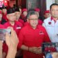 Sekjen DPP PDI Perjuangan, Hasto Kristiyanto memberikan keterangan kepada sejumlah wartawan, di Hotel Sheraton Kota Bandarlampung, Kamis (10/08/2023). (foto: ist)