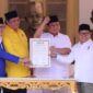 Ketua Umum Partai Gerindra bersama Golkar, PKB, dan PAN mengumumkan kerja sama politik, di Museum Perumusan Naskah Proklamasi, Menteng Jakarta Pusat, Minggu (13/08/2023). (foto: ist)