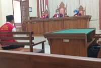 Sidang lanjutan Muhamad Belly terdakwa kurir narkoba 125 kilogram, di PN Tanjungkarang, Kamis (02/05/2024). (foto: ist)