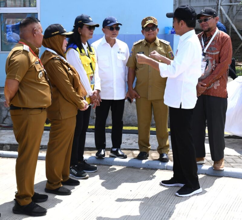 Presiden RI, Jokowi saat peresmian SPAM Bandarlampung, Provinsi Lampung, Senin (26/08/2024). (foto: ist)