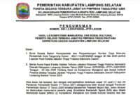 Pengumuman Seleksi Calon Sekda Kabupaten Lampung Selatan. (foto: ist)