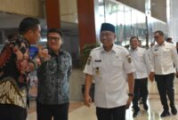Gubernur Lampung, Rahmat Mirzani Djausal bersama Ketua DPRD Ahmad Giri Akbar di Gedung DPR RI, Rabu (25/06/2025). (foto: ist)