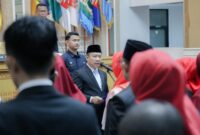 Sekdaprov Lampung, Marindo Kurniawan saat pelantikan pejabat 
administrator, dan fungsional, Jumat (22/08/2025). (foto: ist)