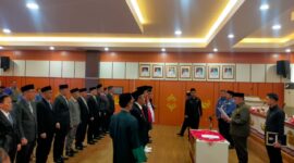 Bupati Moh Saleh Asnawi saat pelantikan sejumlah pejabat Kabupaten Tanggamus, Rabu (17/09/2025). (foto: ist)