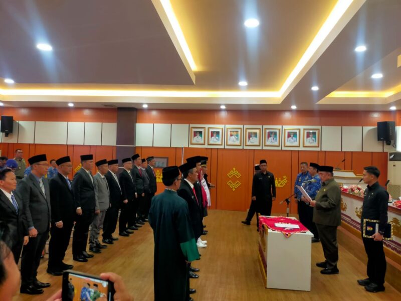 Bupati Moh Saleh Asnawi saat pelantikan sejumlah pejabat Kabupaten Tanggamus, Rabu (17/09/2025). (foto: ist)