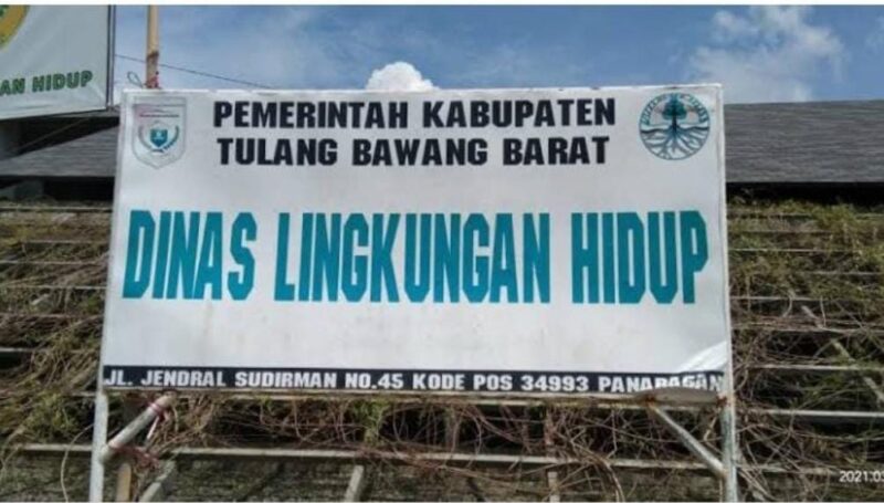Kantor Dinas Lingkungan Hidup Kabupaten Tulang Bawang Barat. (foto: dok)