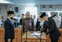 Sekdaprov, Marindo Kurniawan saat pelantikan pejabat administrator, Rabu (11/02/2026). (foto: istimewa)