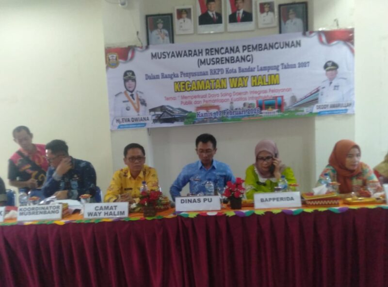 Kecamatan Way Halim Kota Bandarlampung menggelar Musrenbang penyusunan RKPD tahun 2027, Kamis (12/02/2026. (foto: Rifki)