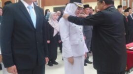Wakil Walikota Bansarlampung, Deddy Amarullah saat melantik 112 pejabat 
di Gedung Semergo, Jumat (13/02/2026). (foto: mitha)