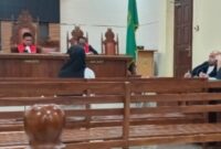 Sidang pembacaan vonis mantan Relationship Manager (RM) BRI Cabang Pringsewu, Cindy Almira di Pengadilan Negeri Tanjungkarang Kota Bandarlampung, Senin (09/03/2026). (foto: istimewa)