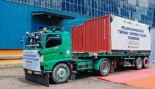 Pengiriman perdana Tapioka asal Lampung ke Tiongkok, Selasa (05/05/2026). (foto: istimewa)